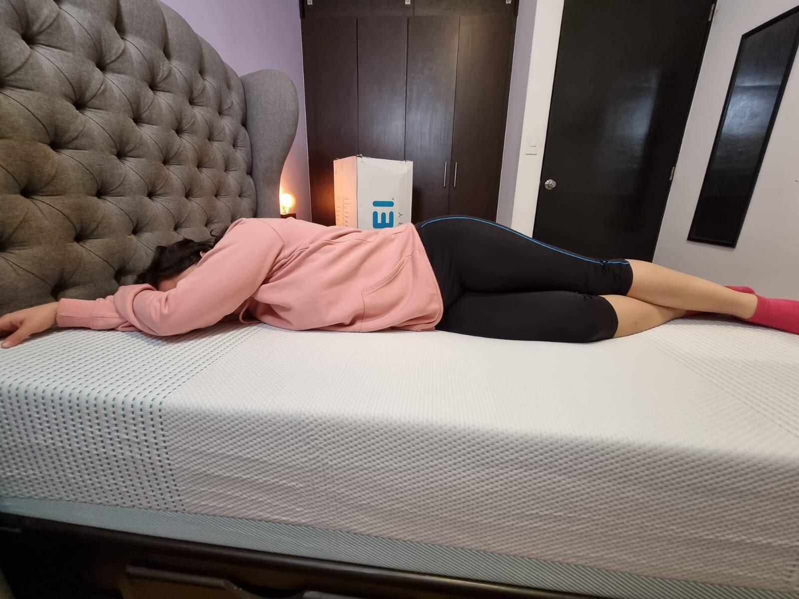 colchon sensei cool gel durmiente lateral prueba